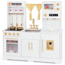 White Wooden Play Kitchen with Coffee Maker, Lights and Sounds, White, view 5