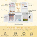 White Wooden Play Kitchen with Coffee Maker, Lights and Sounds, White, view 6