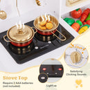 White Wooden Play Kitchen with Coffee Maker, Lights and Sounds, White, view 10