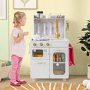White Wooden Play Kitchen with Pull-Down Tap and Toy Telephone, White, view 1