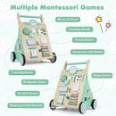 Wooden Activity Push Walker with Shape Sorter – activity panels