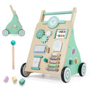 Wooden Activity Push Walker with Shape Sorter – walker with included blocks and mallet