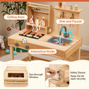 Wooden Barbecue Grill Playset with Sink and Play Food – Natural product view 8