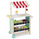 Wooden Ice Cream and Market Cart with Bell and Toy Scale – Green product view 2