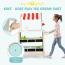 Wooden Ice Cream and Market Cart with Bell and Toy Scale – Green product view 3