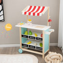 Wooden Ice Cream and Market Cart with Bell and Toy Scale – Green product view 6