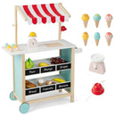 Wooden Ice Cream and Market Cart with Bell and Toy Scale – Green product view 8