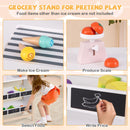 Wooden Ice Cream and Market Cart with Bell and Toy Scale – White product view 7
