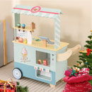Wooden Ice Cream Cart with Vending Machine, Cyan, view 1