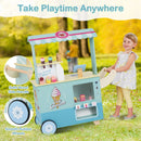 Wooden Ice Cream Cart with Vending Machine, Cyan, view 8