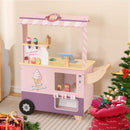 Wooden Ice Cream Cart with Vending Machine, Pink, view 1