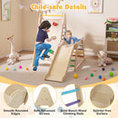 Wooden Indoor Climbing Gym with Rock Wall and Slide – rung and recessed-fastener details