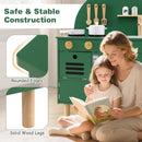 Wooden Play Kitchen with Clicking Knobs and Cookware, Green, view 8