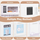 Wooden Play Kitchen with Cookware and Chalkboard – pretend appliances and chalkboard