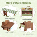 Wooden Pretend Grocery Stand with 43 Accessories, Rustic Brown / Green / White, view 11