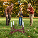 Wooden Ring Toss Game with Six Rope Rings – supervised outdoor ring toss