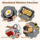 Wooden Sandpit with Pretend Kitchen and Sink – pretend stove grill sink and rotary knobs
