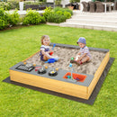 Wooden Sandpit with Pretend Kitchen and Sink – sandpit in an outdoor play setting