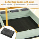 Wooden Sandpit with Sand Wall and Removable Canopy – bottomless frame and removable liner