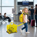 Yellow Bee Ride-On Luggage Set with Backpack and Neck Pillow, supplier view 01
