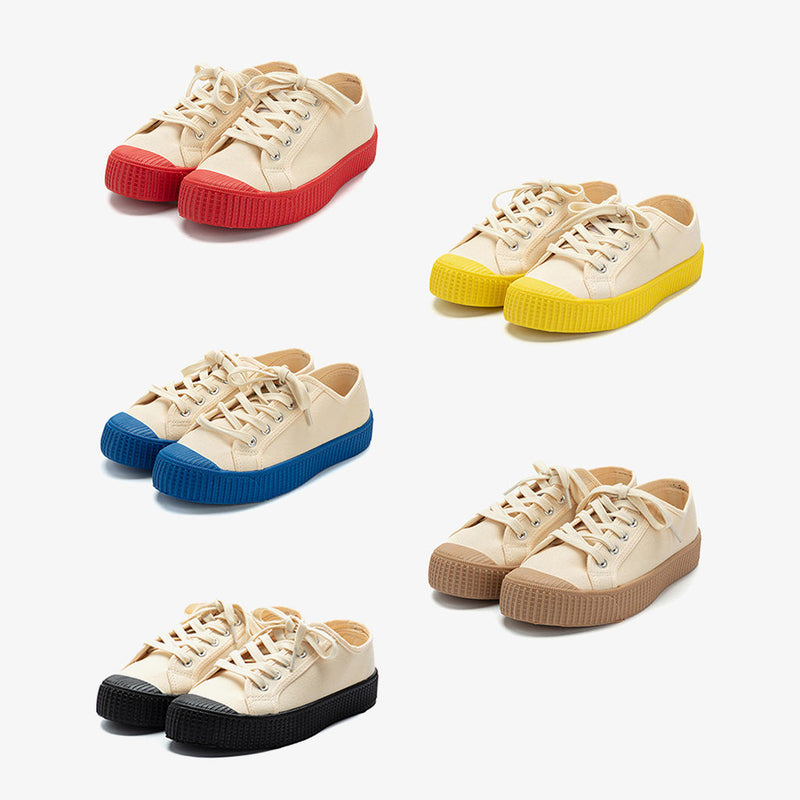 Adult Colorful Sole Lace-Up Canvas Sneaker