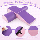 5-piece toddler foam climb and crawl playset, Purple colour combination, PU cover, zip and seams