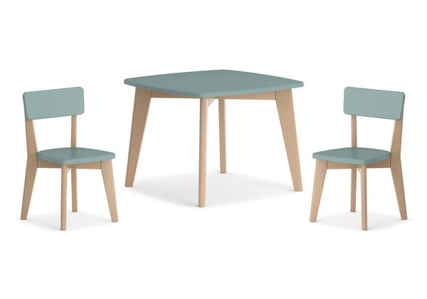 Boori Thetis Squared Table & Two Thetis Chairs