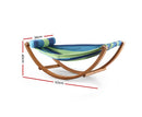 Keezi Kids Timber Hammock Bed Swing - Blue
