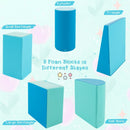 5-piece toddler foam climb and crawl playset, Blue colour combination, five included shapes