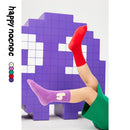 Cotton Color Block Mid Tube Socks