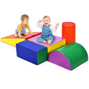 5-piece toddler foam climb and crawl playset, Multicolour colour combination, five-piece play arrangement