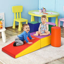 5-piece toddler foam climb and crawl playset, Multicolour colour combination, floor-level lifestyle