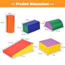 5-piece toddler foam climb and crawl playset, Multicolour colour combination, colour-specific dimensions