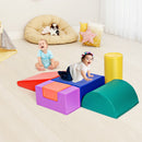 Red-combination foam play set arranged for floor play