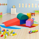 Red-combination foam blocks in an alternative stacked arrangement