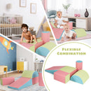 5-piece toddler foam climb and crawl playset, Pink colour combination, flexible arrangements