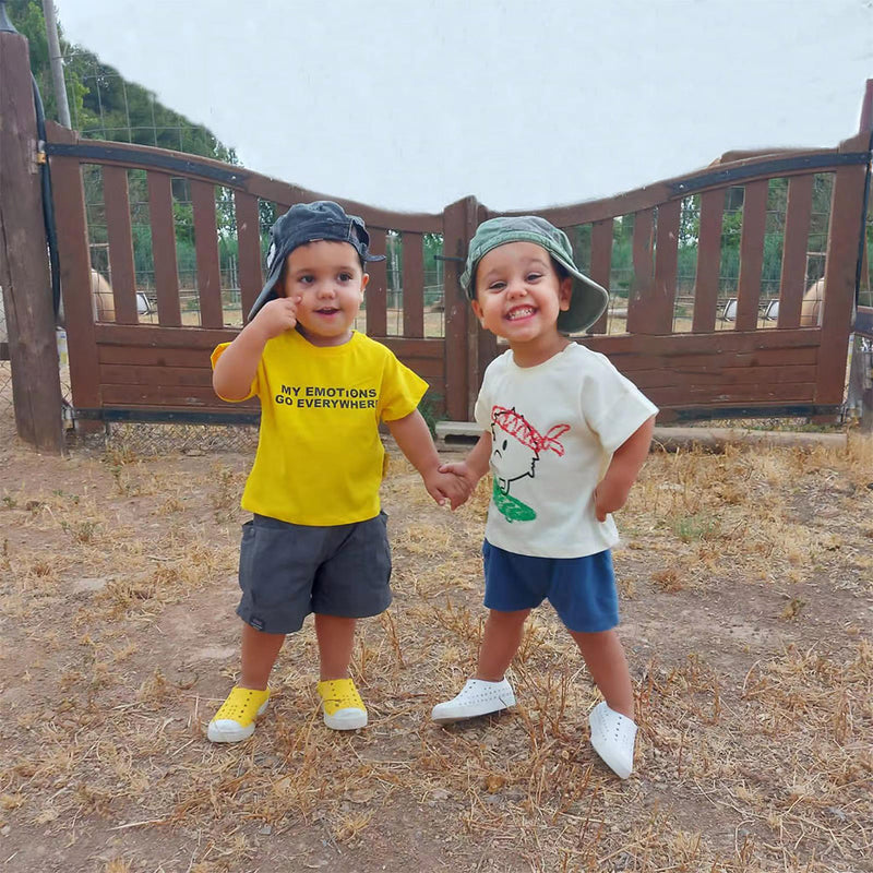 Pac-Man Letter Printed Short Sleeved T-Shirt