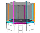 10FT Round Trampolines Multi-coloured
