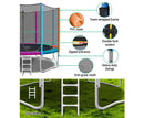 10FT Round Trampolines Multi-coloured