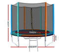 8FT Round Trampolines Multi-coloured
