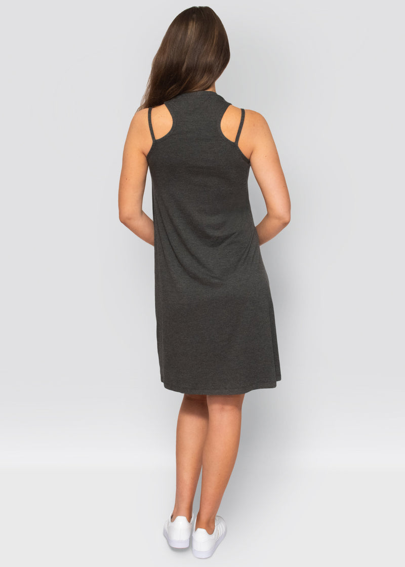 essential dress - charcoal