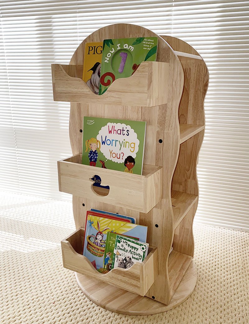 My duckling BINDI  Revolving Solid Wood Children's Bookcase