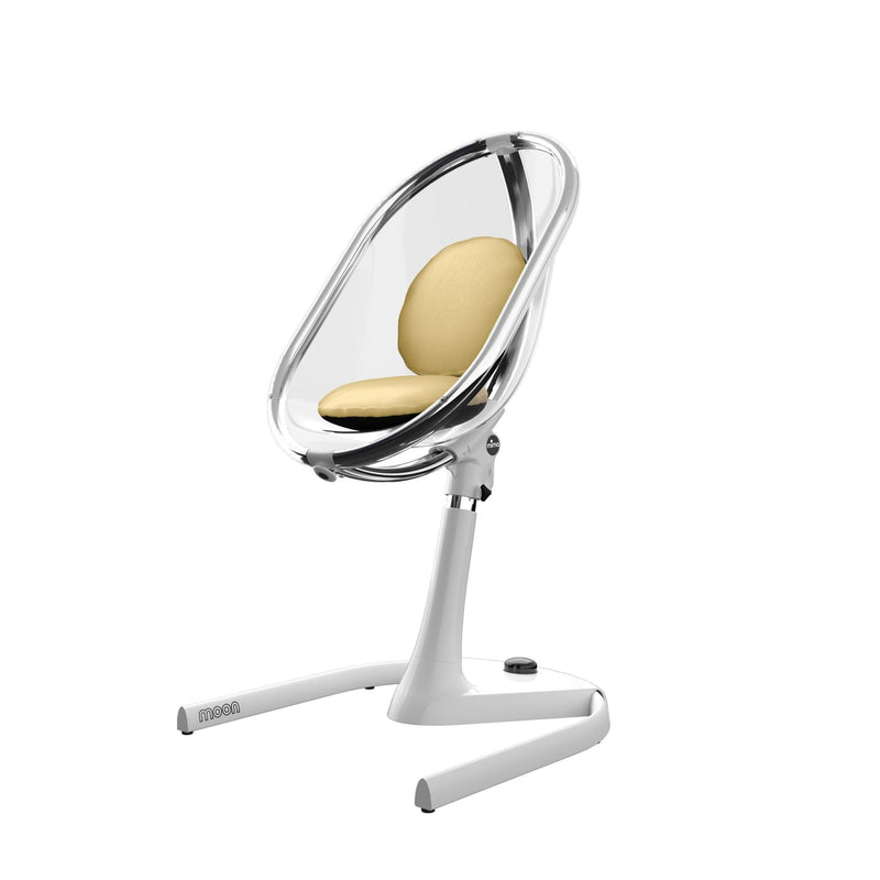 Mima - Moon High Chair - White / Champagne (Incl. Cushion)