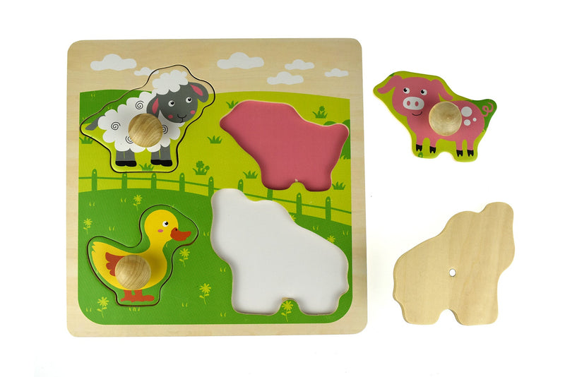 FARM ANIMAL LARGE PEG PUZZLE