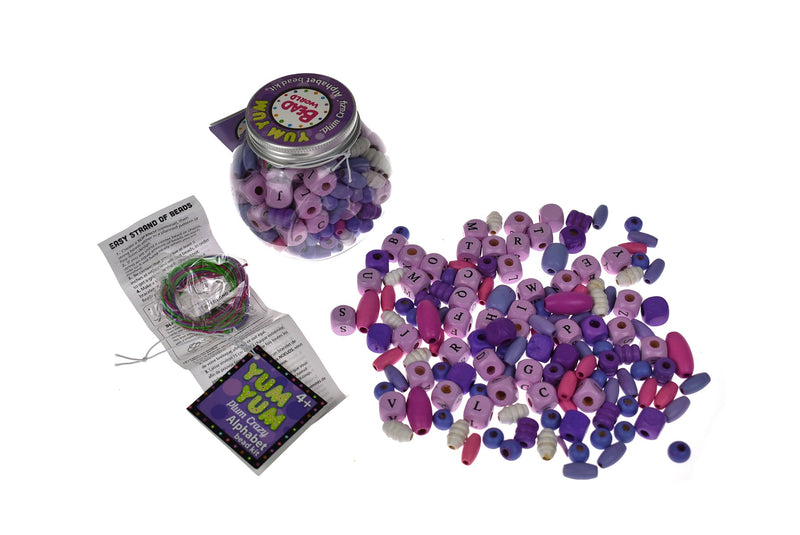 YUM YUM PURPLE PLUM CRAZY ALPHABET BEAD CRAFT KIT