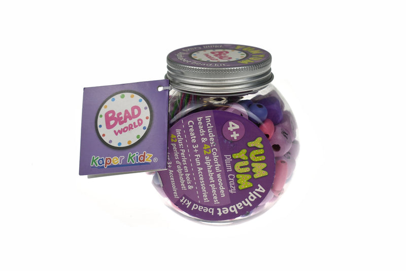 YUM YUM PURPLE PLUM CRAZY ALPHABET BEAD CRAFT KIT