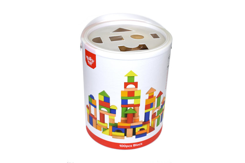 100PCS WOODEN BUILDING BLOCK