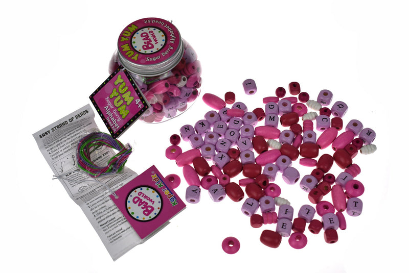 YUM YUM PINK SUGAR BERRY ALPHABET BEAD CRAFT KIT