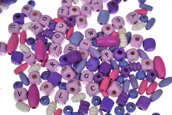 YUM YUM PURPLE PLUM CRAZY ALPHABET BEAD CRAFT KIT