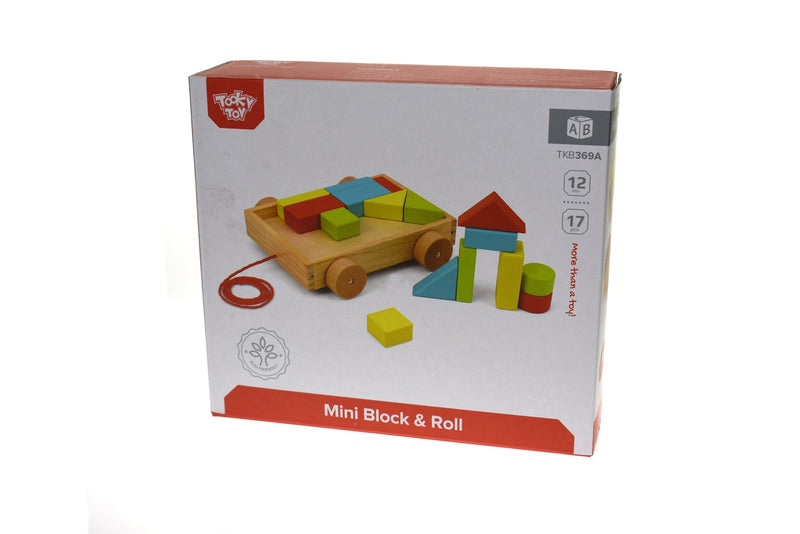 PULL ALONG CART WITH BLOCKS SMALL